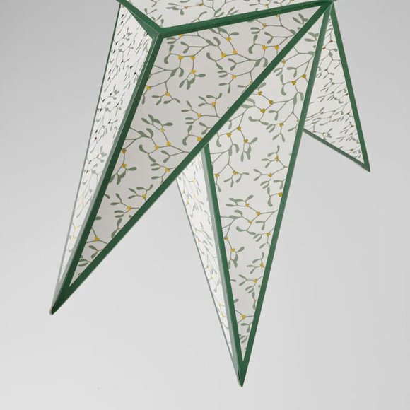 Ikea STRALA Star pendant lamp shade leaf gold/dot pattern 28 " Star Sky Lights - Picture 4 of 6